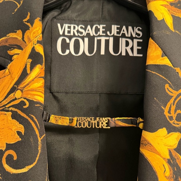 Versace Jeans Couture Women's Black and Gold Blazer - Picture 2 of 3